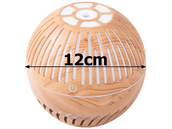 Luftfugter/aromadiffuser ultralyd 300 ml RGB LED USB lysbrun