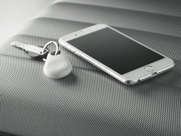 Bluetooth nøglefinder/nøglering 25 m til iOS/Android, batteri medfølger