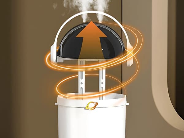 Luftfugter 2 l med to dyser aromaterapi LED, USB hvid