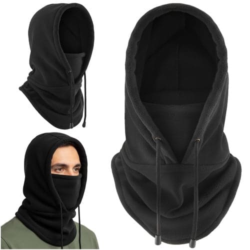Vinterhalsduk svart polyester 28x25 cm unisex universalstorlek