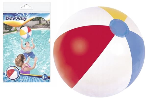 Oppustelig strandbold 61 cm i vinyl til børn