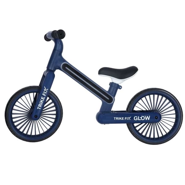 Balancecykel 12" med LED-lys 20 tilstande, marineblå, 2+ år