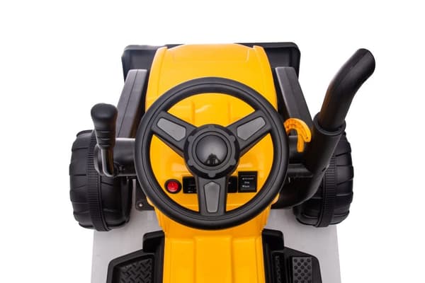 Batteridriven lektraktor med släp S617 gul för barn