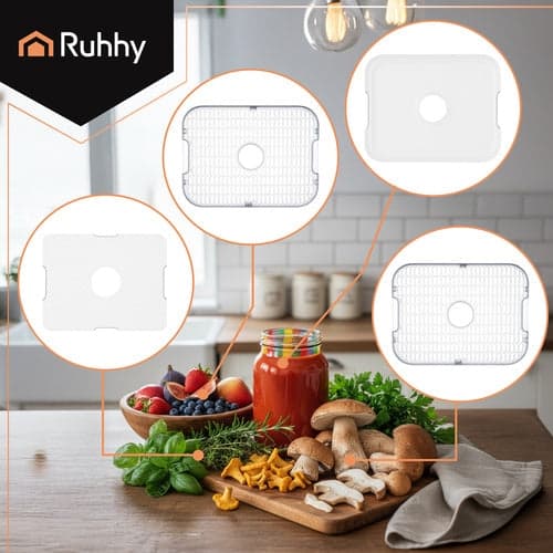Svampe- og frugttørrer 10L 5 bakker 35-70°C timer 24h LCD rustfri