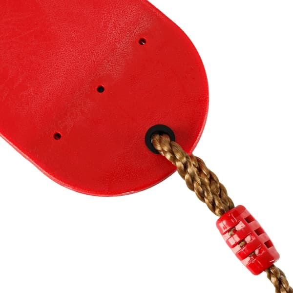 Trädgårdsgunga barn röd PE/EVA med justerbara rep 106–168,5 cm