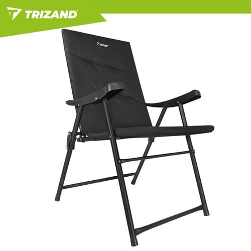 Fällbara campingstolar 2-pack hög rygg armstöd 100 kg/st