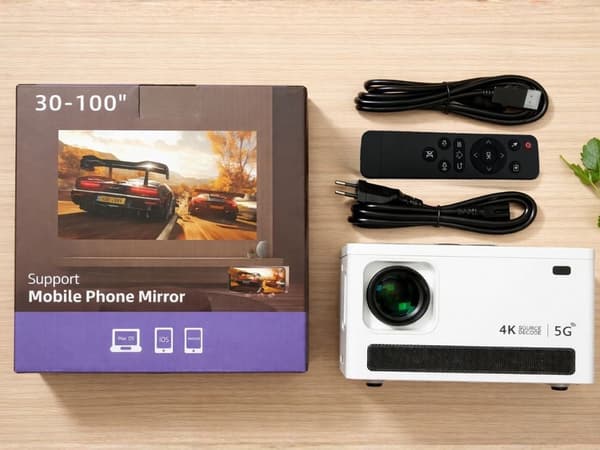 LCD-projektor Android TV 11 Wi‑Fi Bluetooth 720p med 4K-understøttelse 60–120