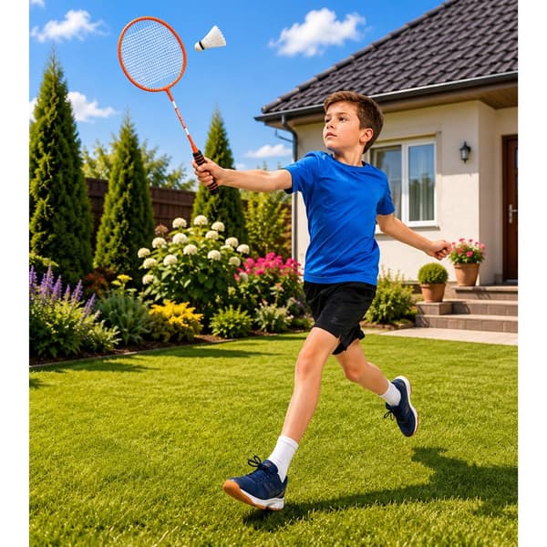 Badmintonset 2 racketar + 3 plastshuttlecocks med bärväska