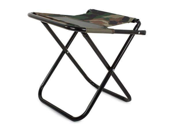 Sammenfoldelig fiskestol med ryglæn metal 58 cm morocco