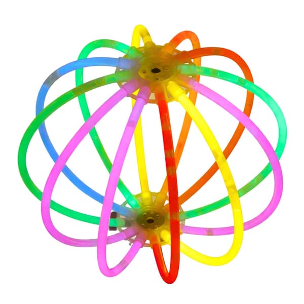 Glow stick-boll 12-pack 20 cm hopfällbar med kopplingselement