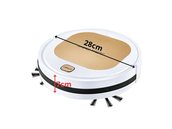 Robotstøvsuger med moppefunktion 28 cm USB-opladning 90 min drift