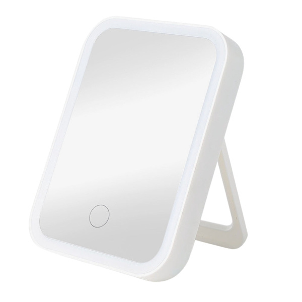 LED-makeup-spejl med touch, 3 lysindstillinger, USB, foldbart 17,5x13 cm