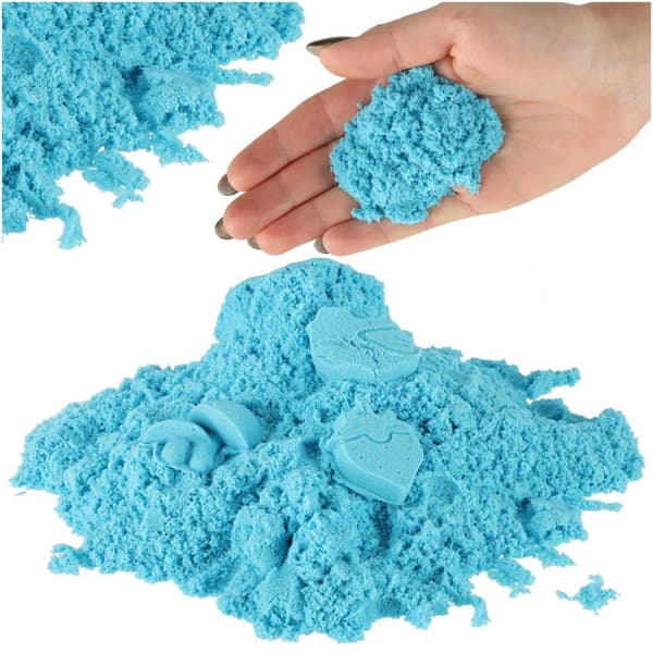 Sensorisk sand til børn 1 kg blå i pose, fra 3 år Blue