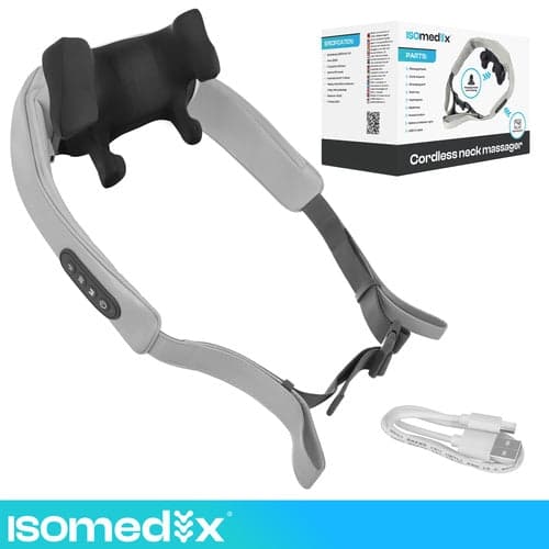 Niskahierontalaite Shiatsu lämmöllä, langaton, USB-C, 3 tilaa