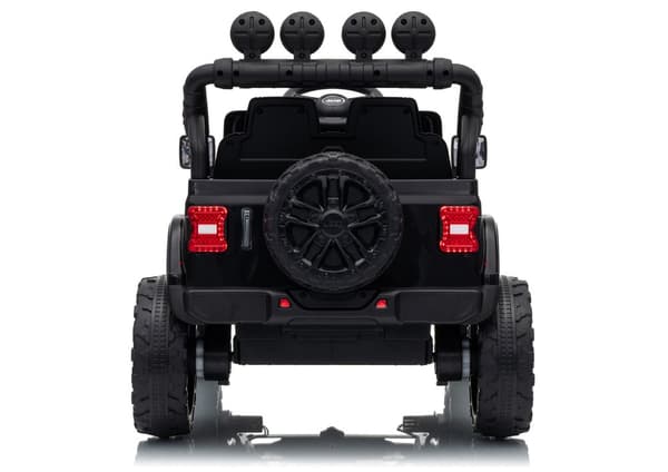 Batteridriven leksaksbil Jeep Rubicon 24V för barn svart