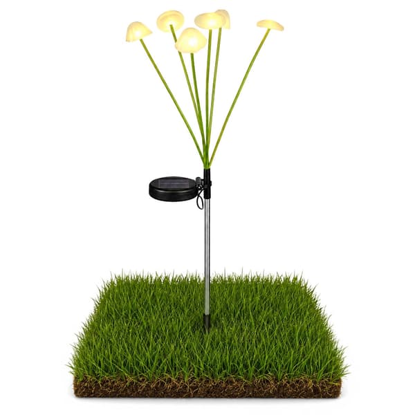 Solcellsdriven trädgårdslampa med 8 LED-svampar 3000K IP65 70 cm