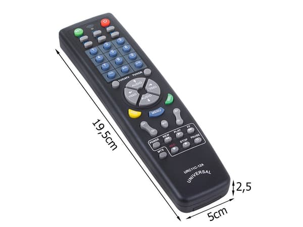 Universal fjernbetjening til TV/DVD/VCR/CD/SAT/AUX sort