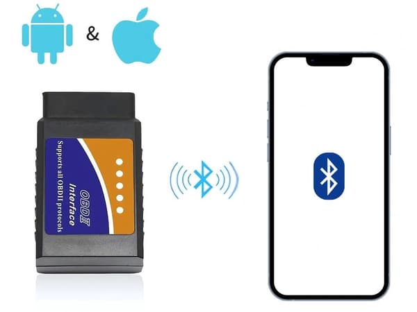 OBD2 diagnoseinterface Bluetooth til bil – fejlkoder, live-data, ISO CAN/KWP