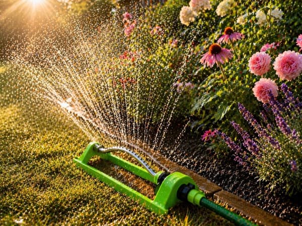 Oscillerende havesprinkler 18 dyser plast/metal 46 cm