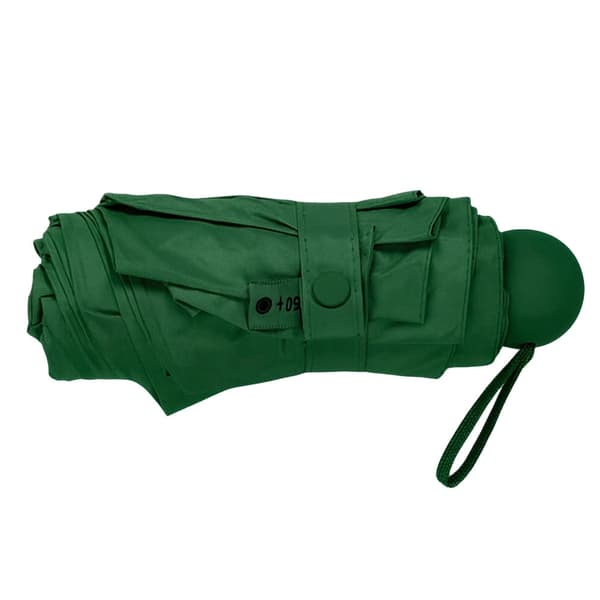 Foldbart paraply 90 cm UPF 50+ UV-beskyttelse mørkegrøn med etui