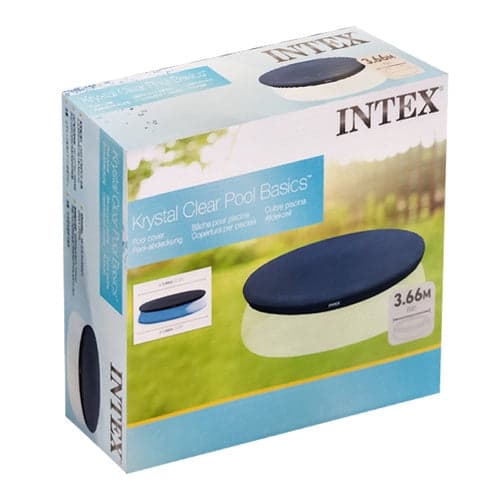 Pooloverdækning til Intex Easy Set 366 cm, vinyl 110 g/m² mørkeblå