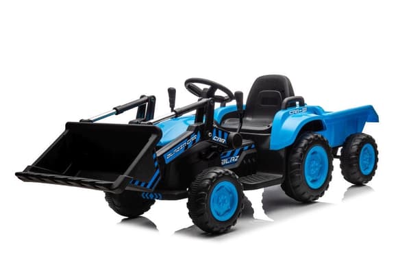 Akkutraktori lapsille kauhalla sininen BW-X002A