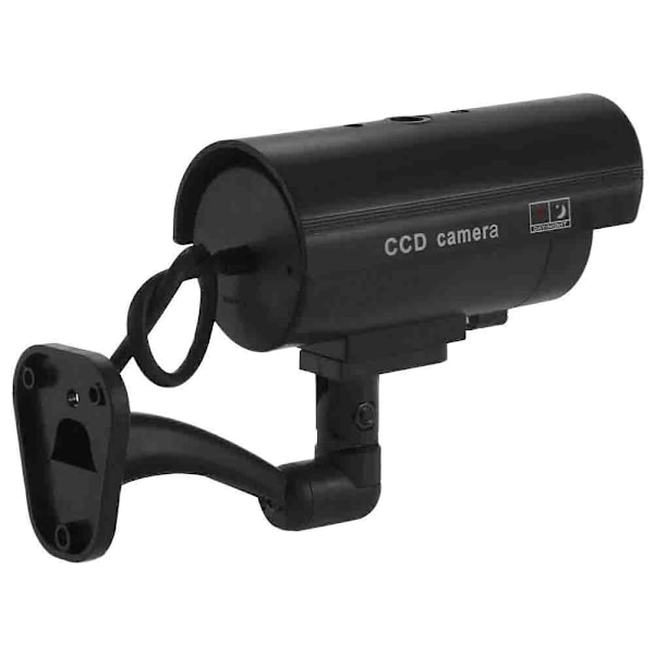 Attrappkamera CCTV med blinkande LED solpanel svart 13x6 cm