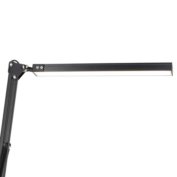 LED-skrivebordslampe med klemme USB 10 niveauer 3500–6000K sort