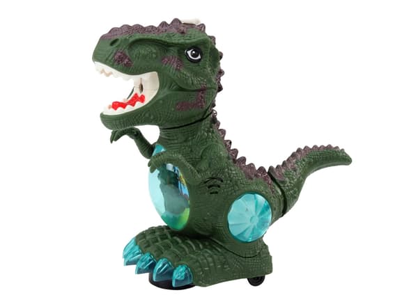 Dansande dinosaurieleksak 25 cm med ljus, ljud, rök & hinder-sensor