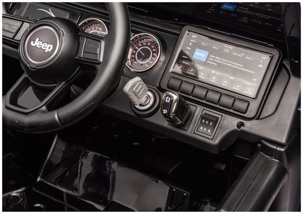Batteridriven åkbil Jeep Rubicon 4x4 för barn, svart