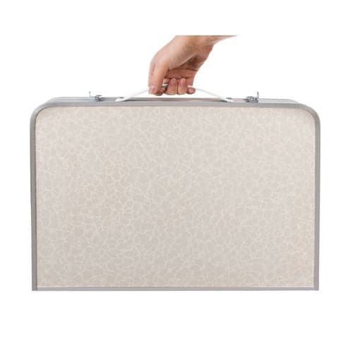 Fällbart campingbord 60x40x26 cm MDF/aluminium beige max 15 kg