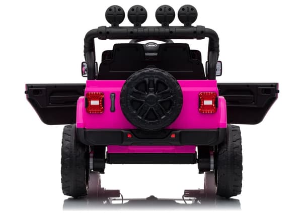 Batteridriven leksaksbil Jeep Rubicon 24V ride-on rosa
