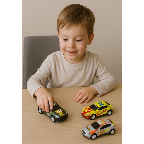 Die-cast legetøjsbiler 30-pak med opbevaringskuffert, 6 cm, 3+