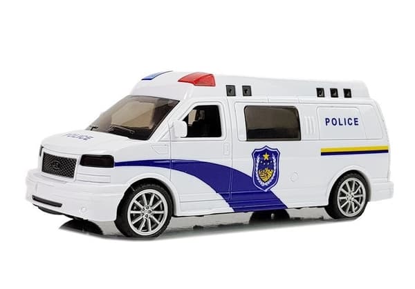 Ambulance-legetøjsbil 16 cm med lys og lyd, trækfunktion, 2xAA