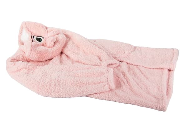 Oversize-vilttihuppari vaaleanpunainen 100 % puuvillaa 90 cm