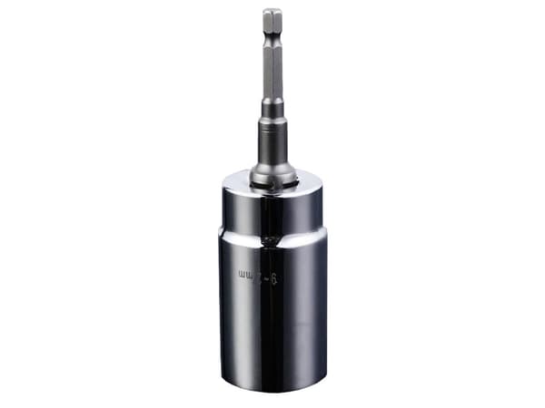 Universal hylsenøgle 7–19 mm Cr-V stål med adapter 52 mm
