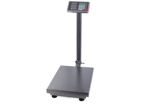 Platformvægt 300 kg rustfri vægtplade 40x50 cm LCD-display