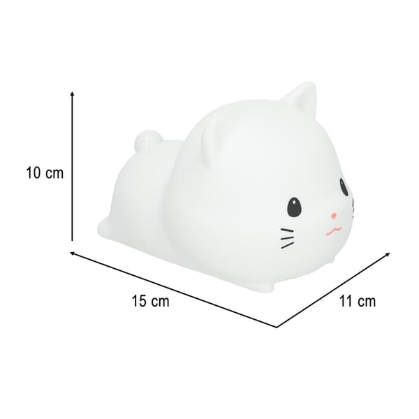 Natlampe killing i silikone genopladelig dæmpbar med timer USB White