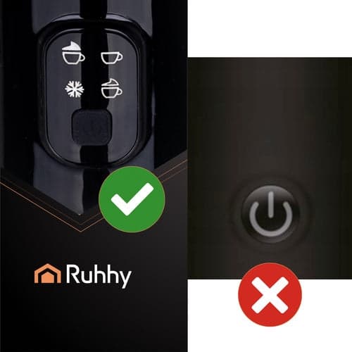 Mælkeskummer 400W 160/350 ml 65/75°C sort med roterende base