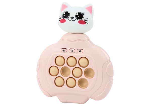 Pop-it spel Kitty rosa katt med ljud & vibration, 4 lägen, 3+ år