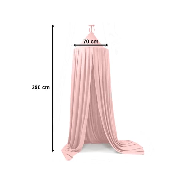 Tipitelt draperi lyserosa polyester 70 cm med monteringssæt Light pink