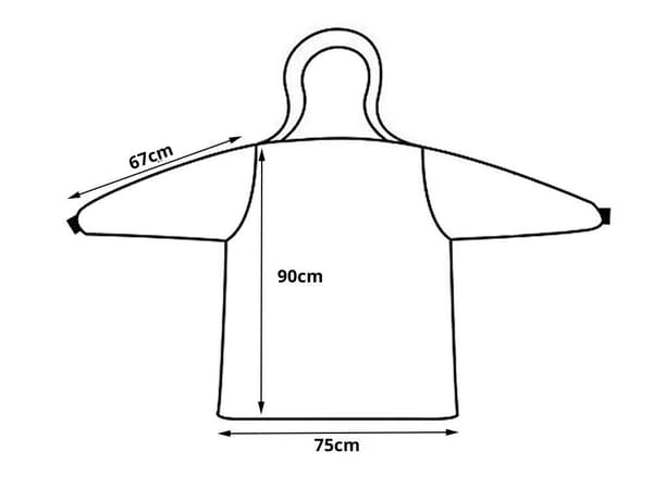 Hupparipeitto huppulla oversize one size puuvilla vihreä 90 cm