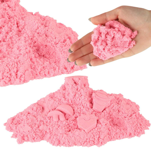 Sensorisk sand 1 kg rosa för barn 3+ i plastpåse