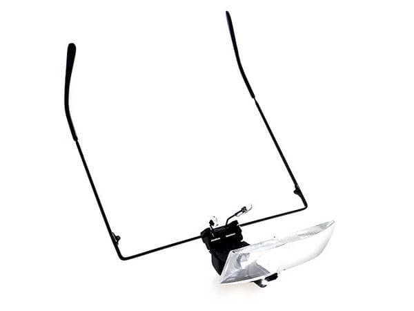 Pannlupp med LED 3 linser 1,5x/2,5x/3,5x svart