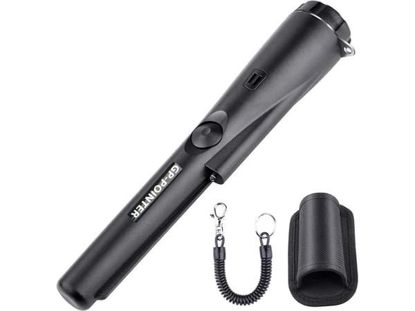 GP-POINTER pinnmetalldetektor IP66 med LED ljud/vibration svart
