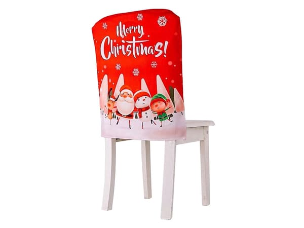 Julstolsöverdrag polyester 58x48 cm 1-pack mönster slumpmässigt