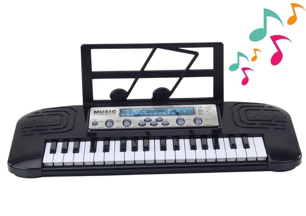 Barnkeyboard 37 tangenter med mikrofon och stativ, 4 ljud, 3+ år