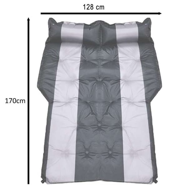 Ilmatäytteinen auton ilmapatja 184x131 cm harmaa pumpulla ja laukulla