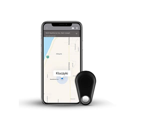 Bluetooth nøglesøger/nøglering 25 m til iOS/Android, sort