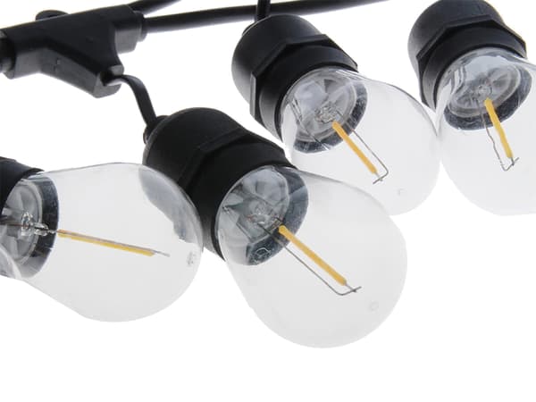 Lyskæde udendørs 20 m 20 LED E27 varm hvid IP44